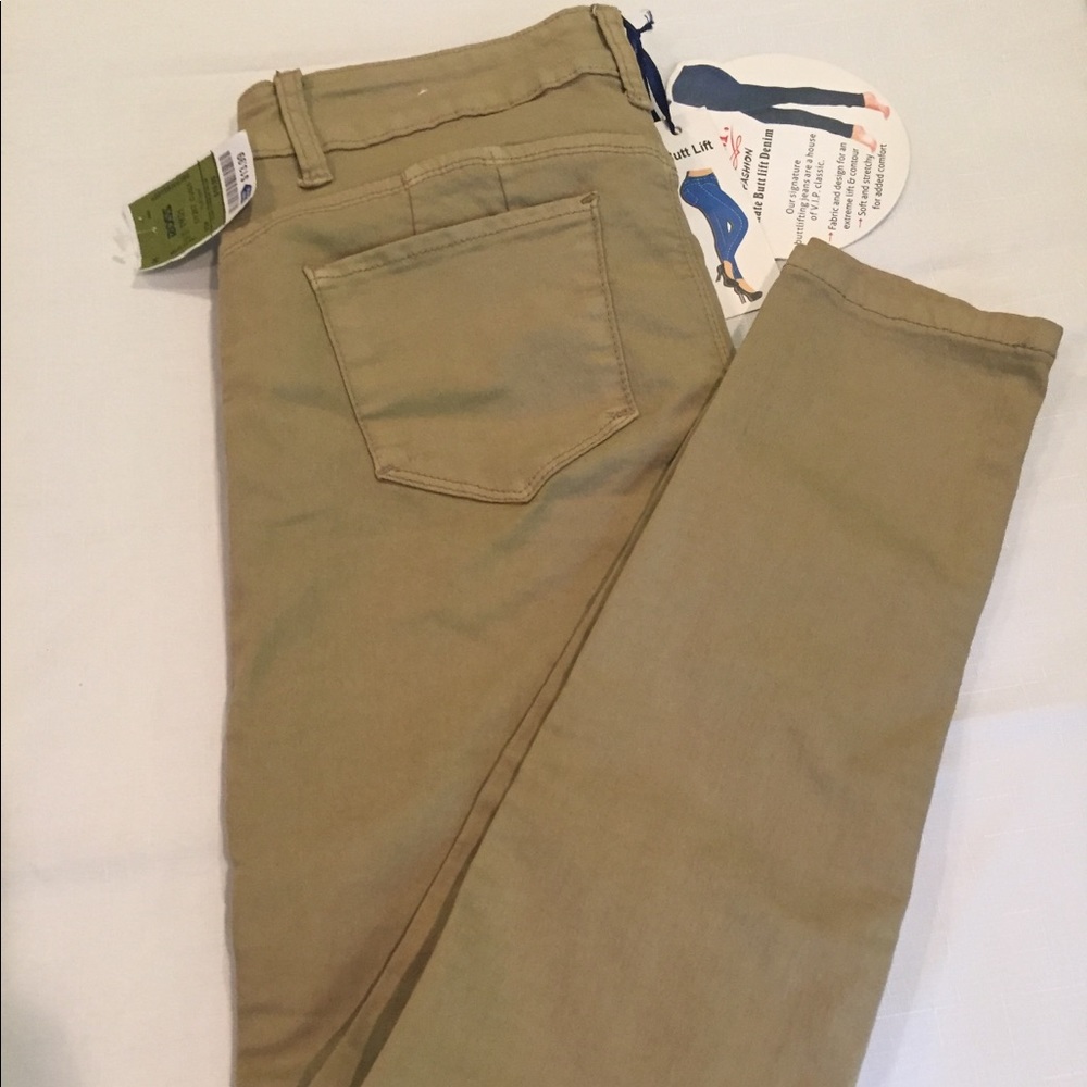 VIP Khaki Skinny Jeggings Ultimate Butt Lift Denim